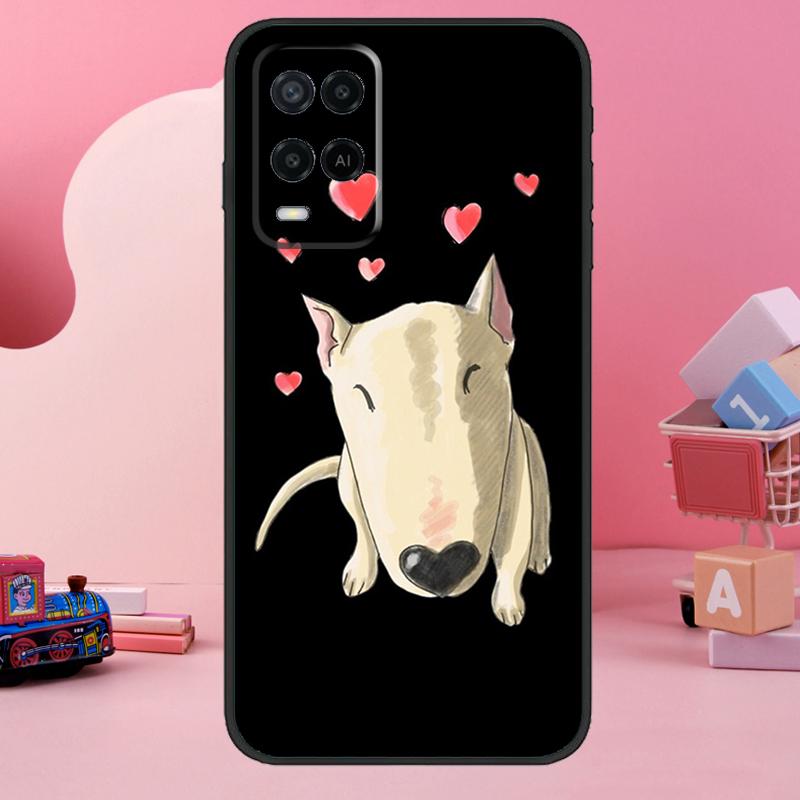 English Bull Terrier Dog Case For Oppo A98 A78 A18 A38 A58 A60 A80 A40 A77 A57 A17 A74 A54 A94 A96 A76 A16 A15 A5 Pro