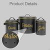 3 Pieces Potato Onion Garlic Storage Bin Container for Pantry Decoration Countertop with Lid