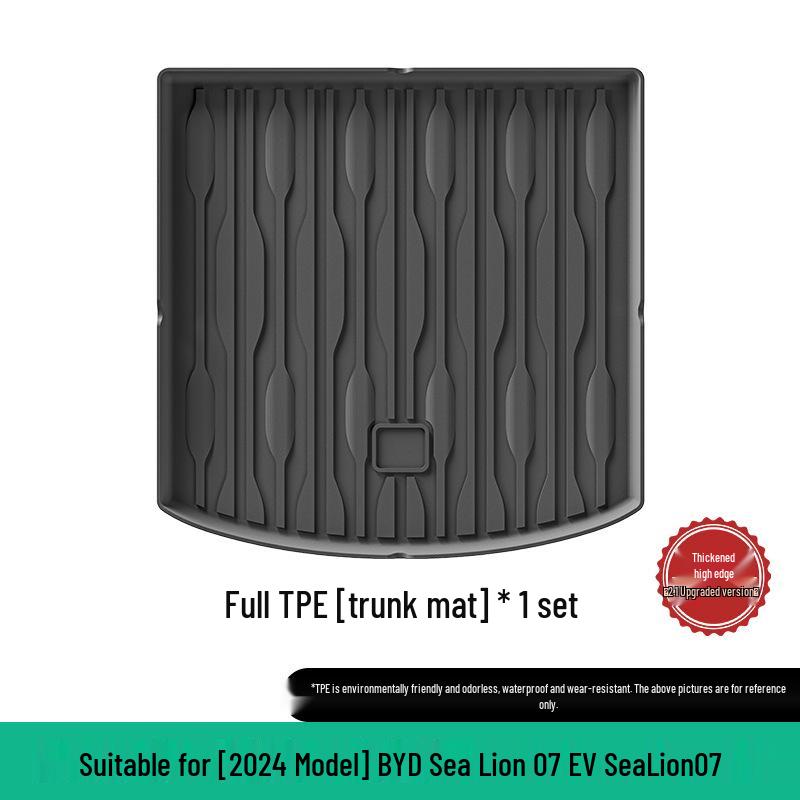 Eco-Friendly TPE Car Mats Set for 24 BYD Hiace 07 EV: Includes Trunk & Backrest Mats
