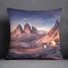 Luxury Home Decor Pillowcase Living Room Sofa Cushion Cover Snow Mountain Night Scene Aurora Pattern Cushion Cover