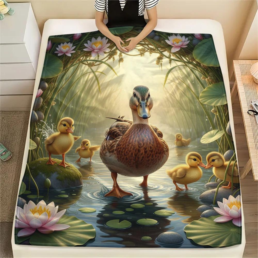 

1 шт. Фланелева ковдра з мультяшним принтом, Висока якість, Зручна для всіх сезонів, Декор для дому, Тепло та затишок, Ідеальний подарунок на Різдво, День народження 80cm x 120cm