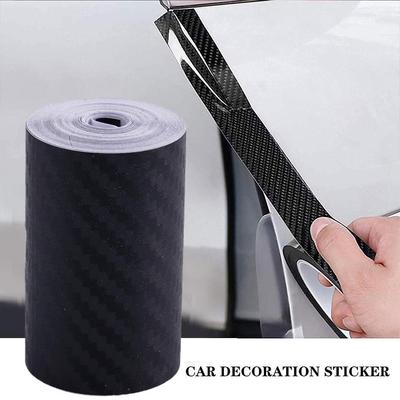 5cm*300cm Karbon Fiber Vinil Film Araba Etiketi Kapı Koruması Kendin Yap Aksesuarları Eşik Çizilme Önleyici G5I8