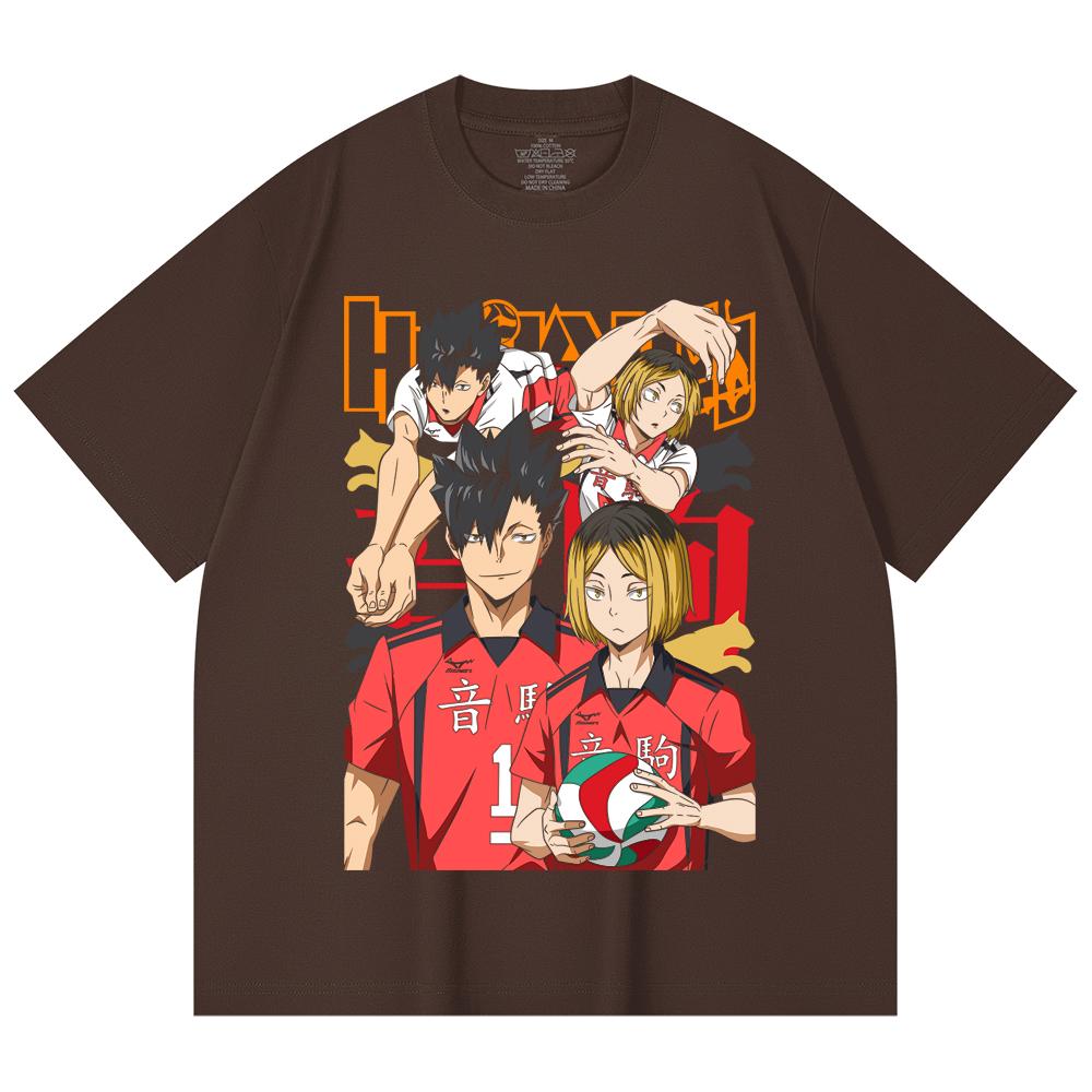230 Gsm 100% Cotton Haikyu V6 Print Unisex Heavy Cotton T Shirt