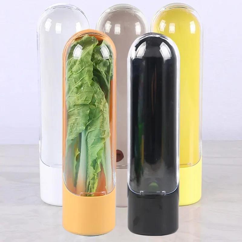 Saver Pod Container Refrigerator Herb Crisper Vegetable Preserving Bottle Keep Herb/Cilantro/Mint/Parsley/Asparagus Fresh Home