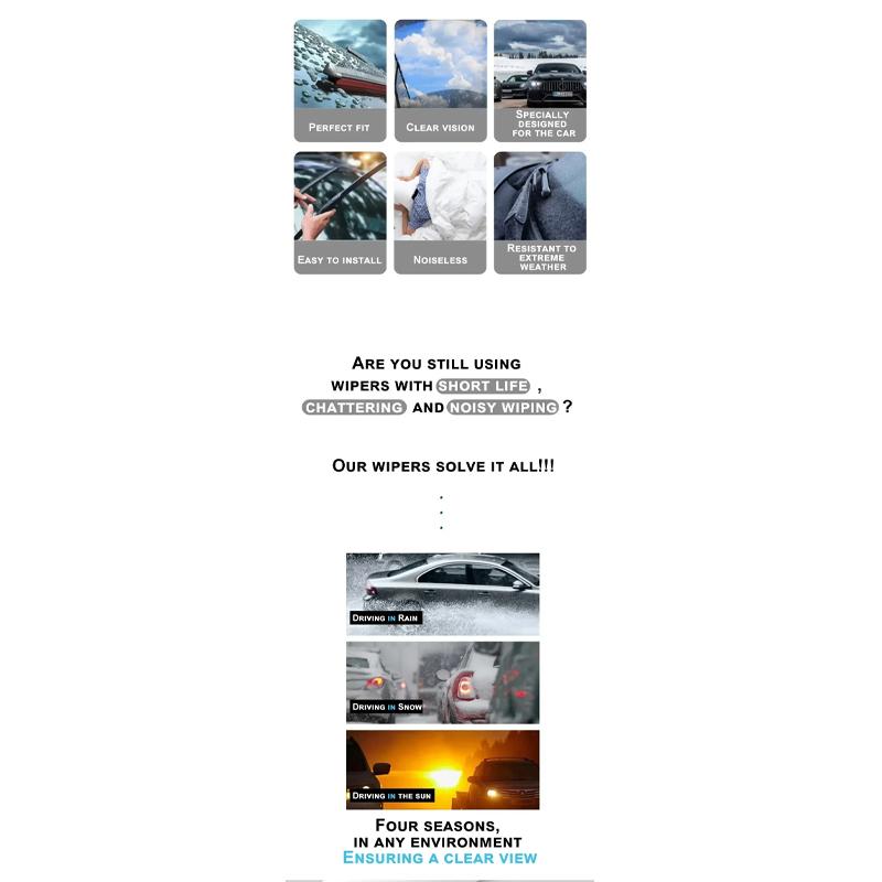 Front & Rear Wiper Blades For Seat Leon MK1 2000-2005 2001 2002 2003 2004 Wiper Windshield Windscreen Window Brushes 21"+19"+16"