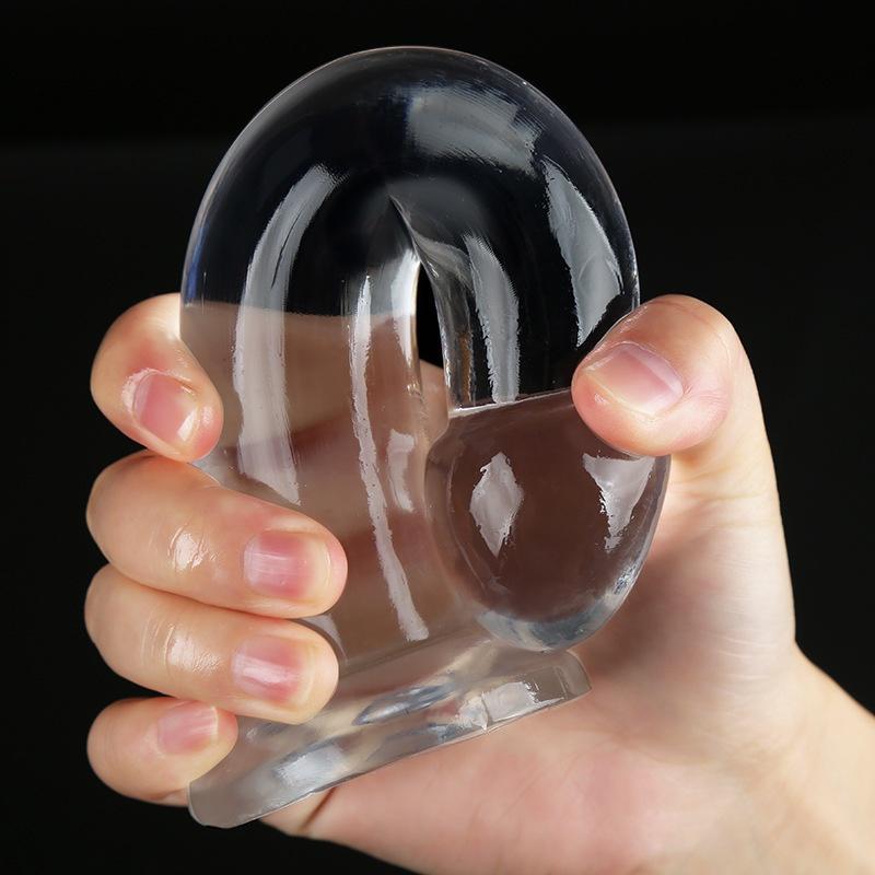Transparent Anal Plug with Strong Suction Cup G-spot Vaginal Prostate Massager