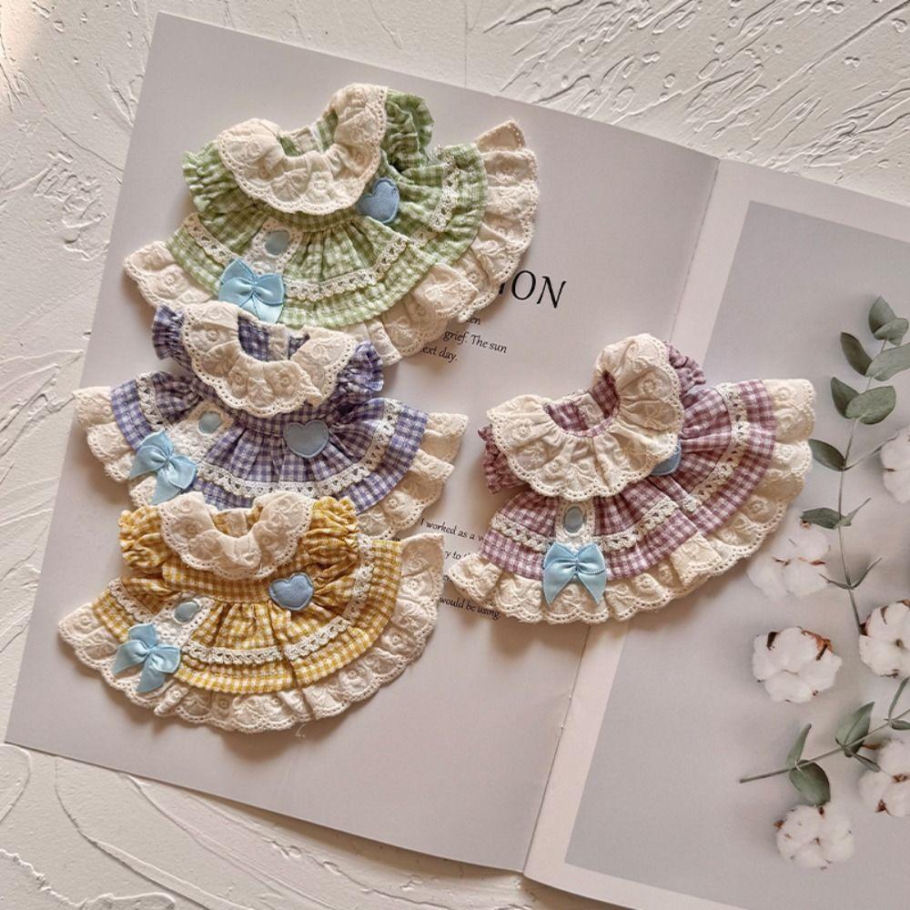 Kariert Niedlich Exquisit Puppenrock Baumwolle Kawaii Mini Puppenrock Puppen Ankleidekleidung Kindergeschenke