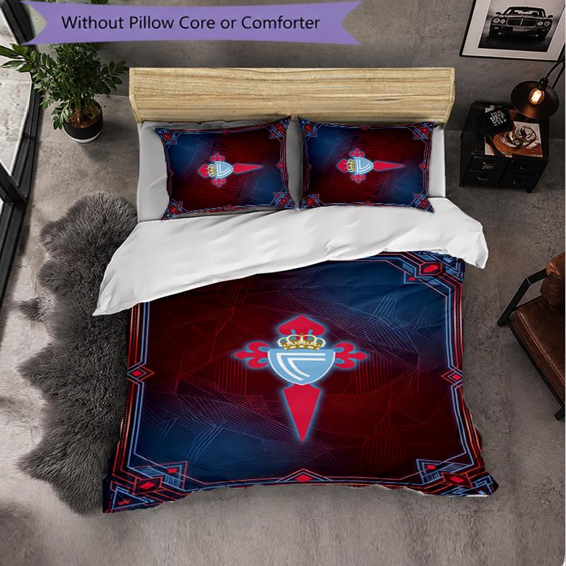 Celta Vigo FC Themed Bedding 3Pcs Duvet Cover Set Decorative Bed Linen For Teen Room Home Decoration