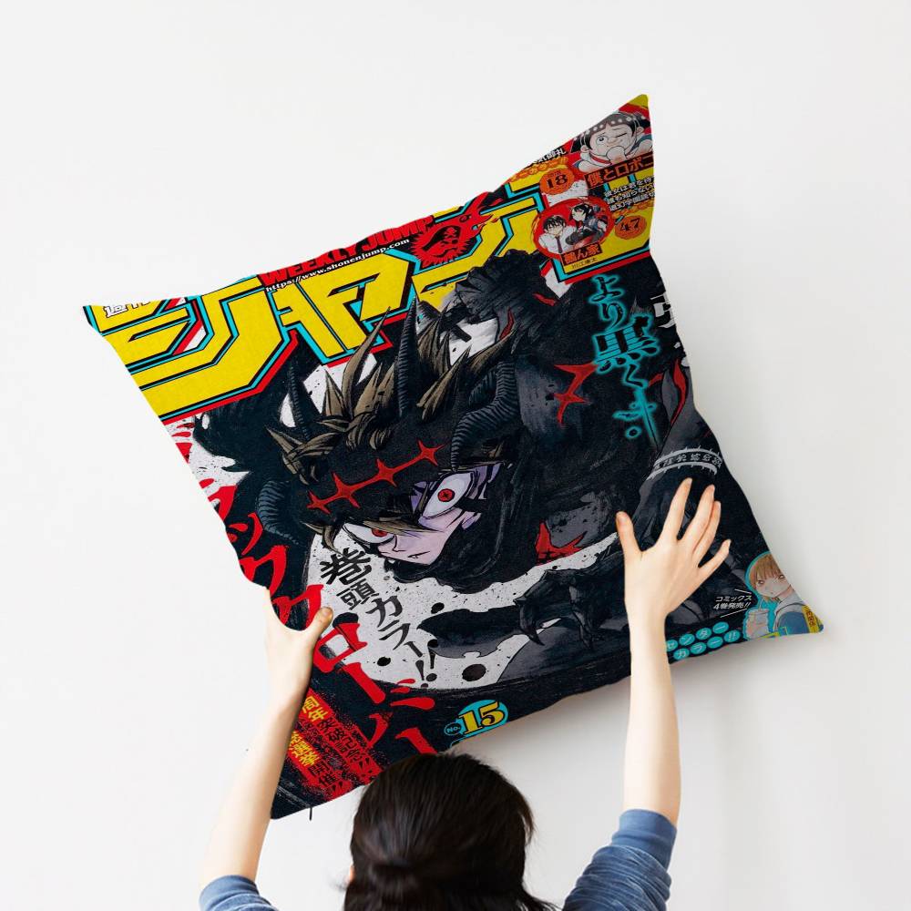 Anime Black Clover Cushion Cover Pillowcase Upholstery Sofa Throw Pillow Home Decor Pillowcas