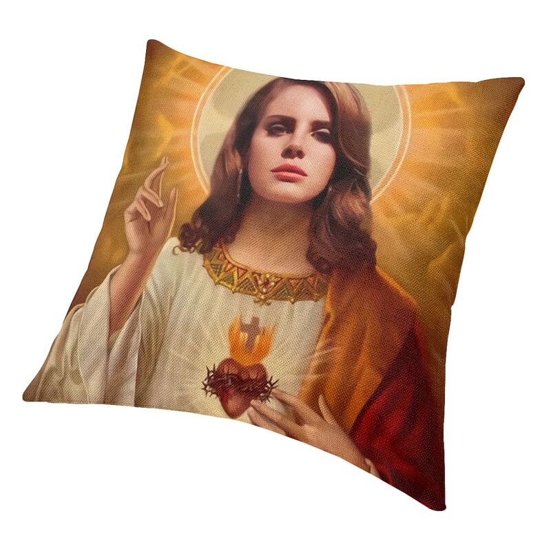 Fashion Jesus Lana Del Rey Cushion Cover 45X45 Velvet Throw Pillow Case For Sofa Car Square Pillowcase Bedroom Decoration