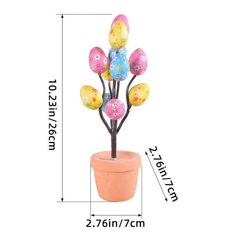 Egg Simulation Spotted Potted  2024 Easter Desktop Room Ornament Gift Festival