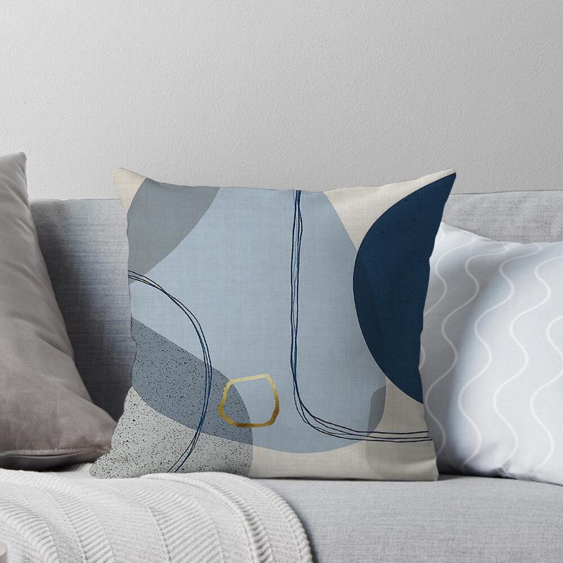 Haus Dekorativ Zuhause Kissenbezug für Sofa Kissenbezug 45*45 Nordisch 40*40cm 40x40cm 50x50 Wohnzimmer abstrakt 60x60 grau Boho