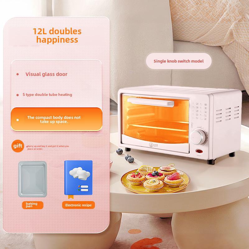 Xiaobeizhu 12L Multifunctional Electric Mini Oven - Automatic Baking, Cake & Steam Cooking