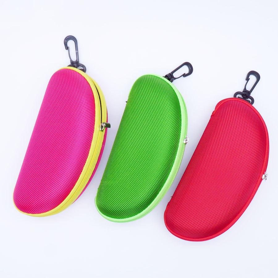 Custodia Portatile per Occhiali in EVA con Gancio Moschettone Custodia Rigida Colorata per Occhiali da Sole Scatola Protettiva con Cerniera per Occhiali Porta Nuova
