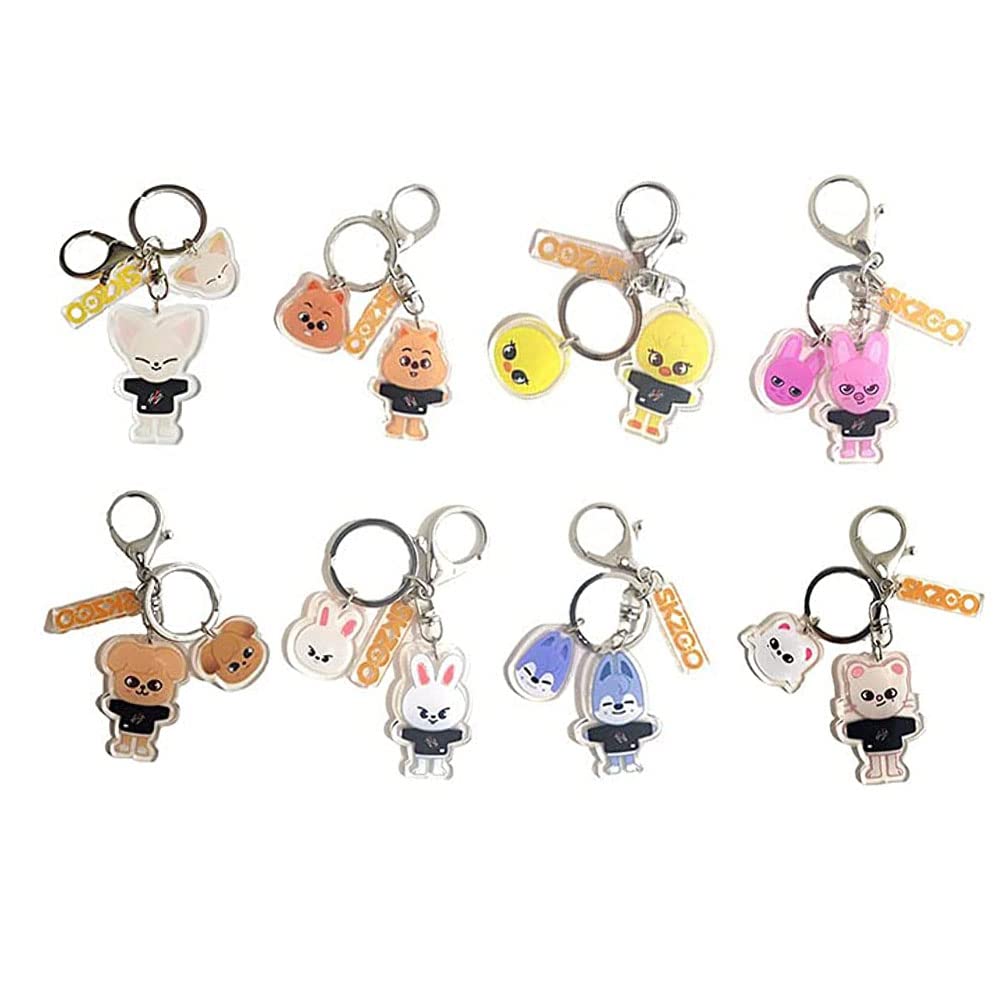 

Брелок для ключей Skiz акриловый skzoo 2023 Concert MANIAC Stray Kids Moe Goods Cute Idol Support Bag Decoration Birthday Gift Key Decoration Ornate Bag