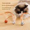 Interactive Plush Bouncy Ball with Feathers for Cats