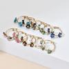 Natural Stone Beads Flower Rings For Women Stainless Steel Jewelry Female Summer Accessories Open Adjustable Couple Rings Gift
