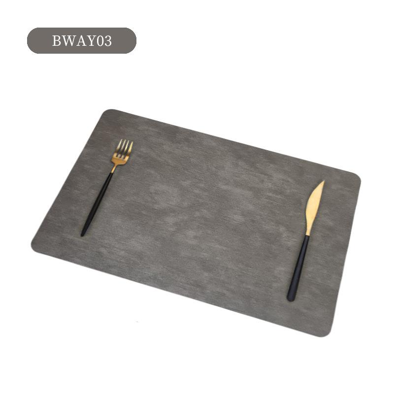 Popular cloth pattern grid oil edge placemat, dining table insulation mat, high-grade square water drop-shaped anti-scalding table mat