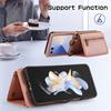 Leather Phone Case with Crossbody Ring and Card Holder for Samsung Galaxy Z Flip 7 6 5 4 3 Flip7 FE Flip6 5G Protective Cover