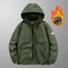 Autumn and Winter New Velvet Jacket Men's Casual Tooling Top Windproof and Waterproof Sports Loose Large Size Men's Coat
