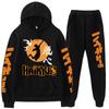 Volleyball Boy Hoodies Pants Sets Anime Suit Sweatshirt Streetwear Men Women Pullover Suit Tracksuit Sportwear Spring Autumn