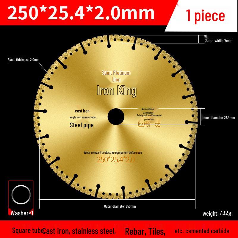Diamond Cutting Disc for Metal, Alloy, Stainless Steel, and Iron - Angle Grinder Saw Blade