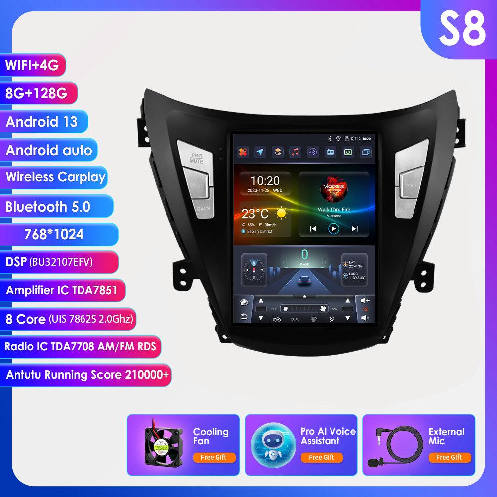 

OSSURET Android Car Radio GPS для Hyundai Elantra Avante I35 2011-2013 Мультимедиа 9,7-дюймовый вертикальный экран Carplay Android Auto Player Мультимедиа Видео S8 8Core 8G 128G AI