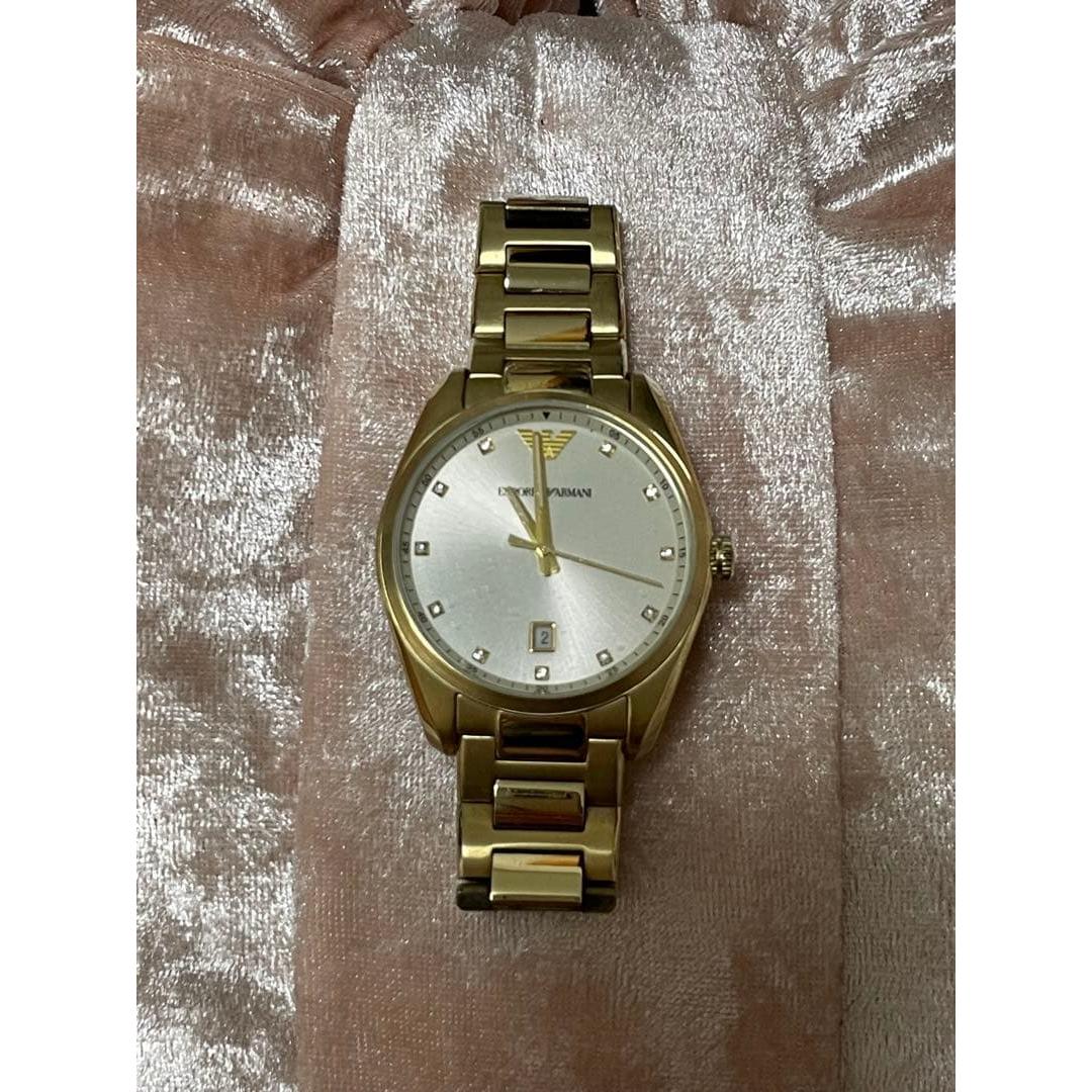 Used EMPORIO ARMANI watch gold quartz