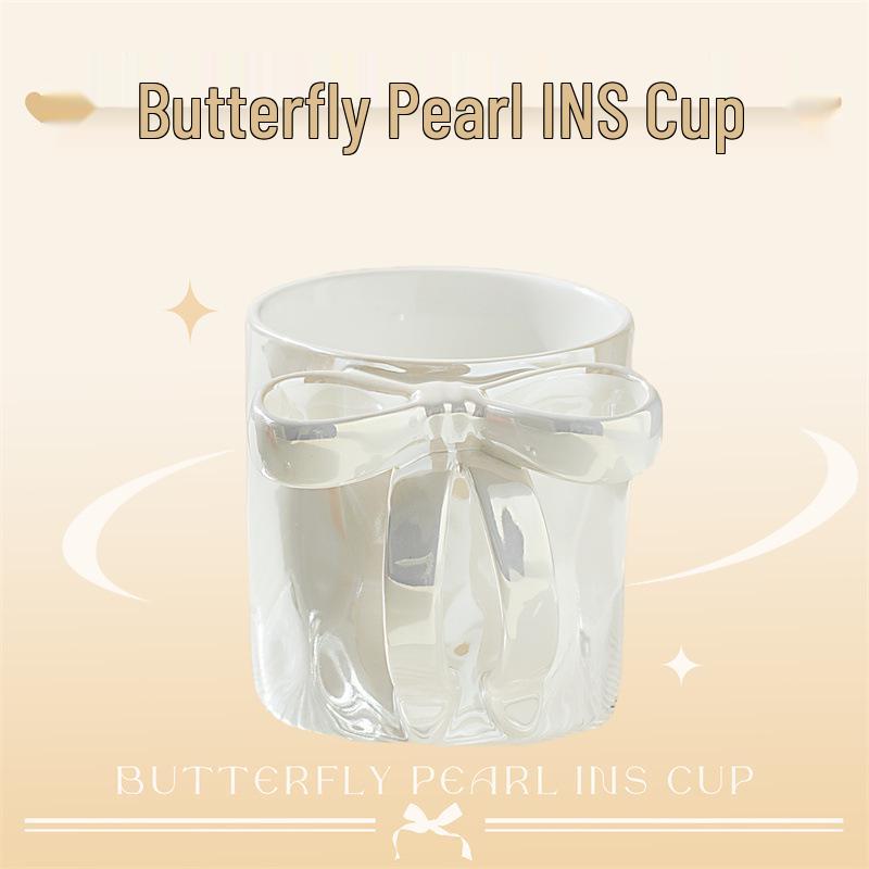 

3D Butterfly Bow Mug - High Appeal Ceramic Cup for Girls 301-400ml