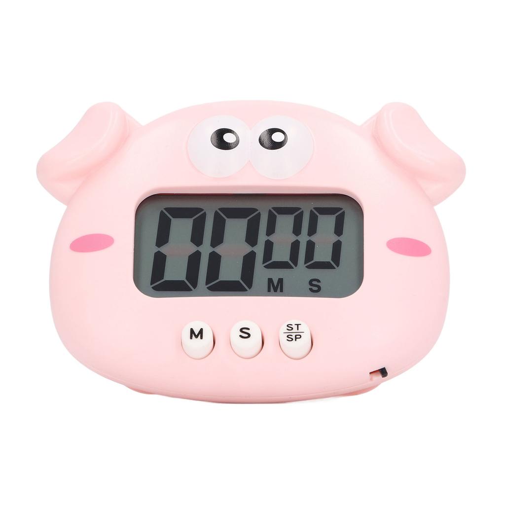 Cartoon Digital Timer ABS Portable Lightweight Simple To Use Cute Cartoon Timer for Kitchen Cooking