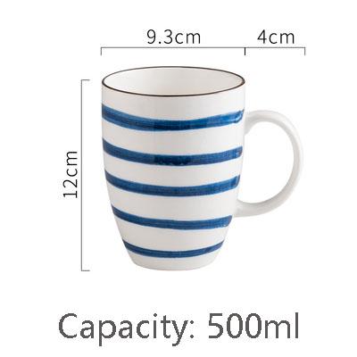 500 ML Japanese Style Ceramic Mug Creative Simple Breakfast Coffee Cup Home Men And Women Tea Gift Cup