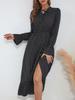Tiktok 2025 Retro Polka Dot Long Sleeve Ruffle Dress