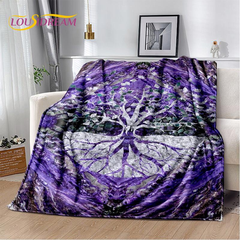 Nature Tree of Life Nordic Mythology Yggdrasil Soft Throw Blanket for Home Bedroom Bed Sofa Picnic Travel Office Gift Cover Kids