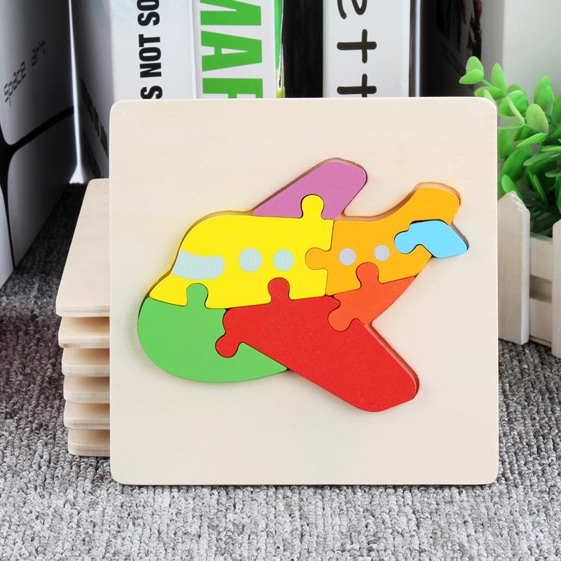 Children's 3D Wooden Animal Puzzle - Educational Building Blocks for Early Learning