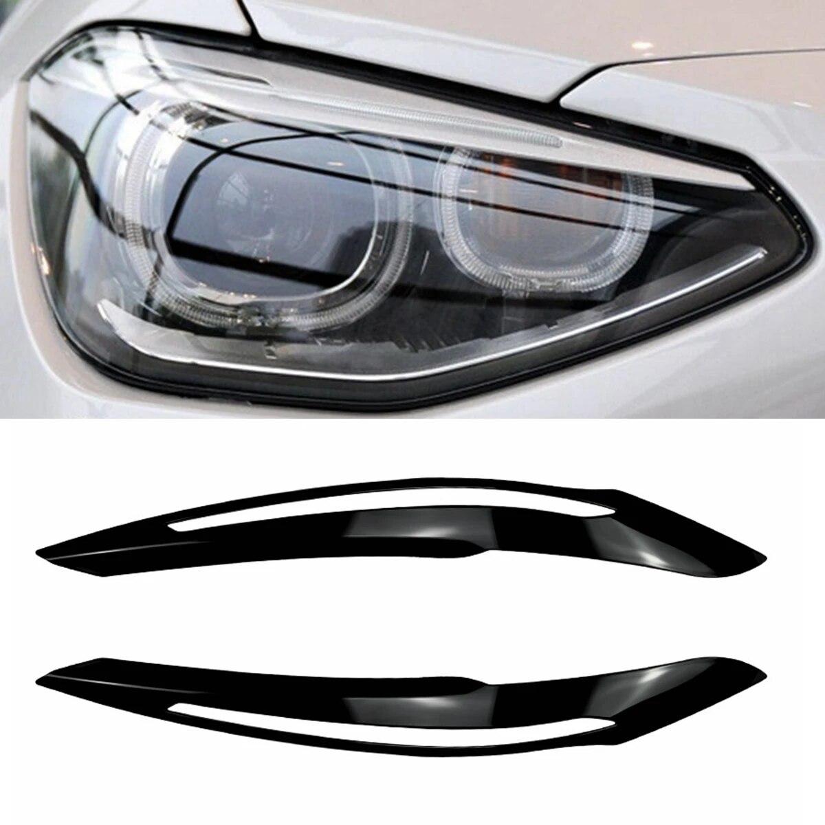 

Для BMW F20 F21 1 серии 118i 120d 120i M135i Pre-Lci Evil фары для бровей век ABS глянцевый черный/углеродный вид 3D наклейки Gloss Black-GRAY
