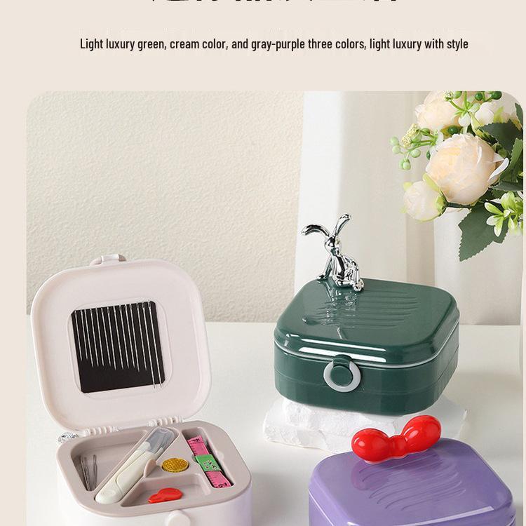 High-Quality Magnetic Needle & Thread Box: Compact Sewing Kit for Home & Dorm Repair