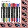 12 Farben Lidschattenstift Glitzerndes Augen-Make-up Einfach aufzutragen Wischfest Lidschattenstift Schimmerndes Augen-Make-up