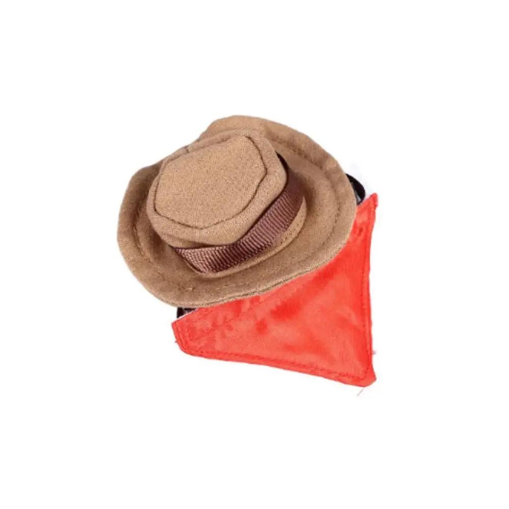 

Fashion Decorative Bearded Dragon Hat Removable Adjustable Reptile Cowboy Hat Lizard Bib Lizard Hat for Lizard Gecko кофейный