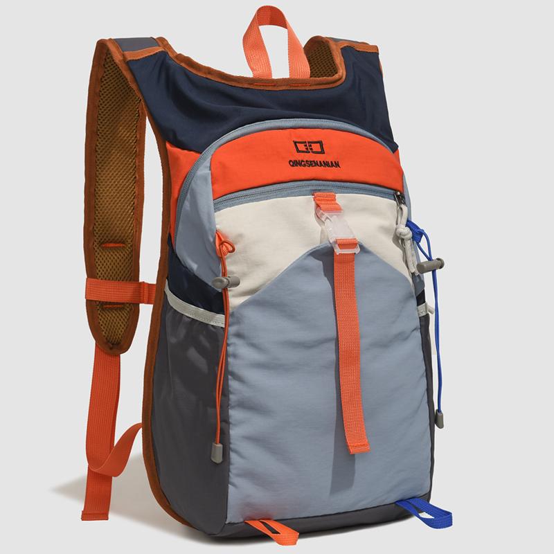 Color Block Outdoor Backpack with Multiple Pockets Lightweight Hiking and Travel Bag for Men and Women