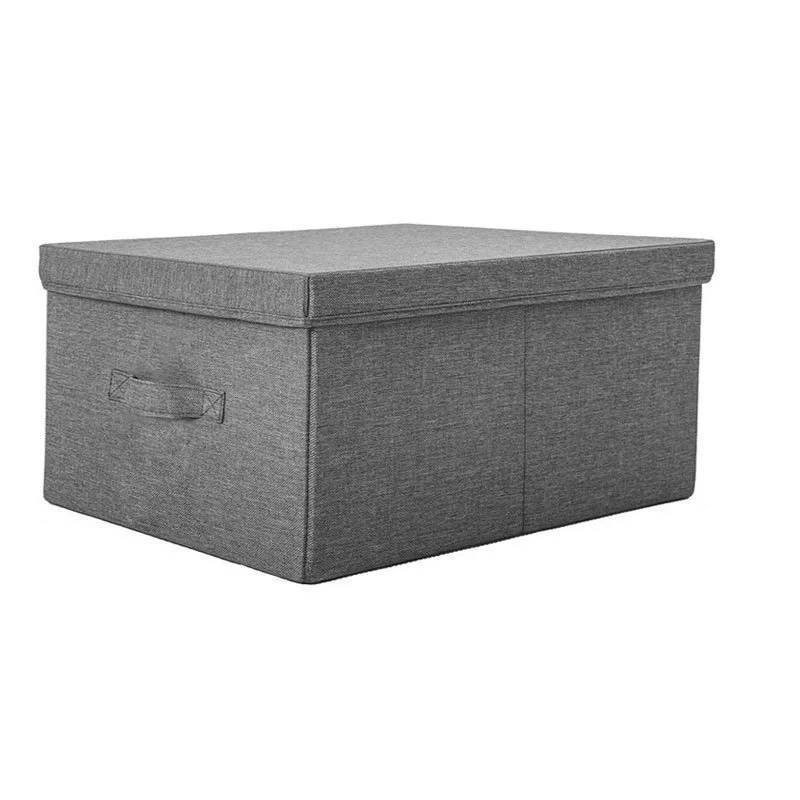 Modern Fabric Storage Box With Lid For Clothes And Organizing In Dorm Rooms