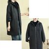 Winter Plus Size Hooded Mid-length Cotton-padded Jacket, Fashion Cotton-padded Jacket, Loose Western Style, All-match Ladies