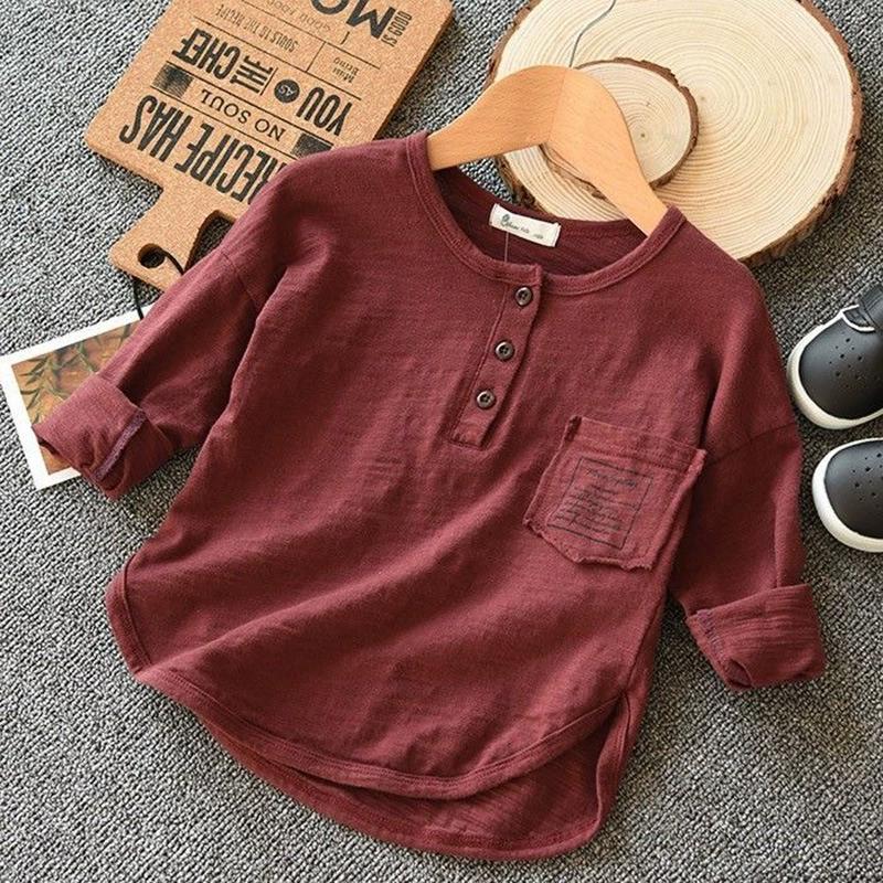 2-10 Years Kids Clothes Spring Children's Clothing Boys' Long-sleeved T-shirts Children's Bottoming Shirts Big Children's Spring Tops