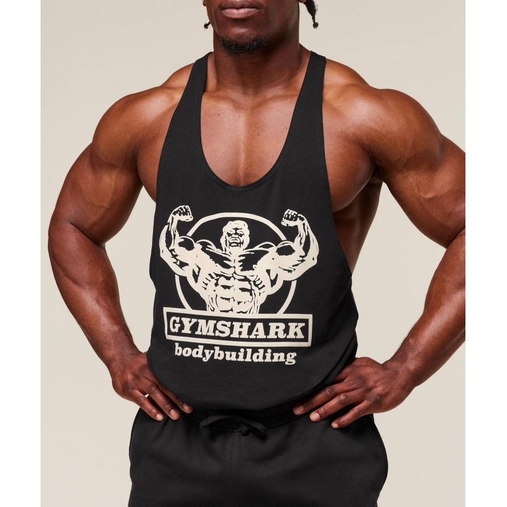 Gymshark Double Bicep Stringer Black A2b9m Bb2j