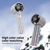 Full Diamond Luxury Craftsmanship Portable Handheld Turbo Fan 3 Gear Wind Long Battery Life With Digital Display
