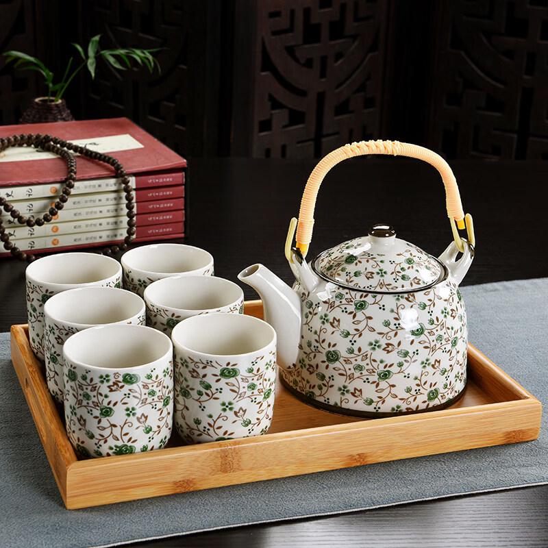 ZISIZ Antique Blue and White Ceramic Tea Infuser Pot