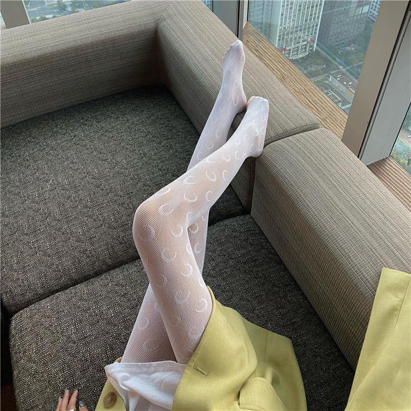 Plus-Size White Lace Fishnet Stockings, Black Sheer Pantyhose, Sexy White Silk Tights for Women