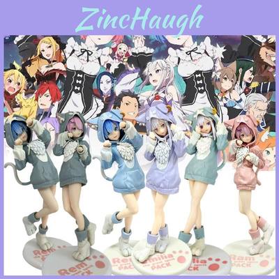 High Quality Pvc Emilia Rem Ram Figures Collectible Pack For Rezero Fans