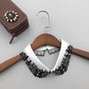 LHY Aplicație Luxoasă din Dantelă cu Mărgele pentru Femei Guler Detașabil Accesorii False Guler de Cămașă Brodat