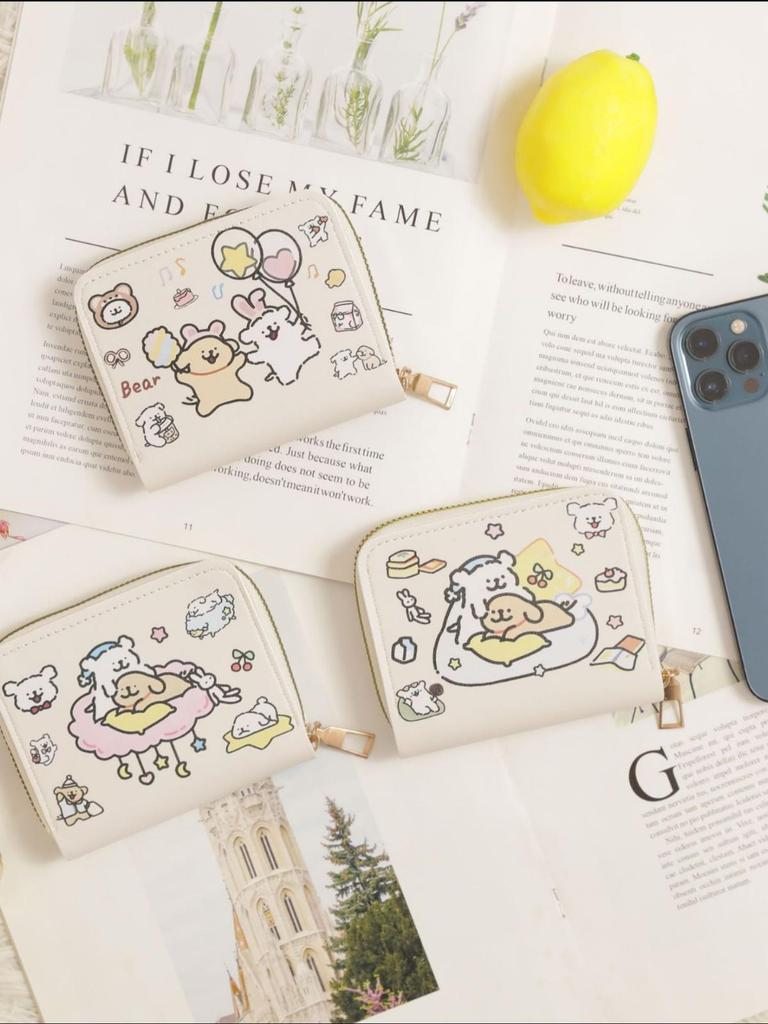 New Cute Cartoon Puppy Coin Purse & Card Holder Lanyard for Girls