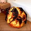 1 PC Automatic Folding Umbrella - Flaming Wolf Pattern, Portable & Foldable Design with 8 Ribs, Christmas Birthday Gifts
